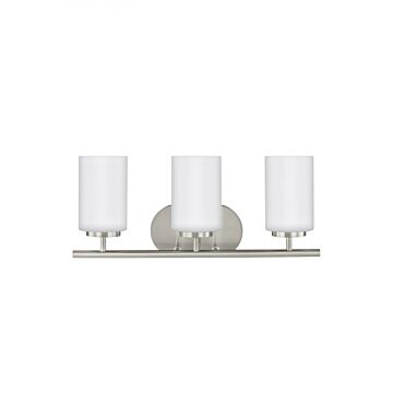 Generation Lighting Oslo 3-Light 20" Bathroom Vanity Light in Brushed Nickel