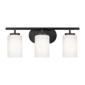 Oslo 3-Light Bathroom Vanity Light in Midnight Black