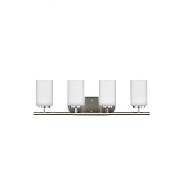 Generation Lighting Oslo 4-Light 28" Bathroom Vanity Light in Brushed Nickel