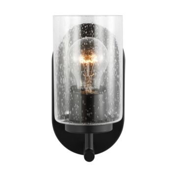 Oslo 1-Light Bathroom Vanity Light Sconce in Midnight Black