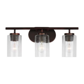 Oslo 3-Light Bathroom Vanity Light in Bronze