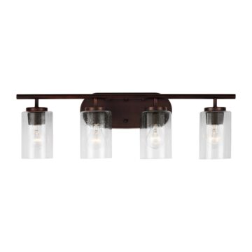 Oslo 4-Light Bathroom Vanity Light in Bronze