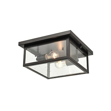 Evanton Two Light Outdoor Hanging Lantern in Powder Coat Bronze by Millennium