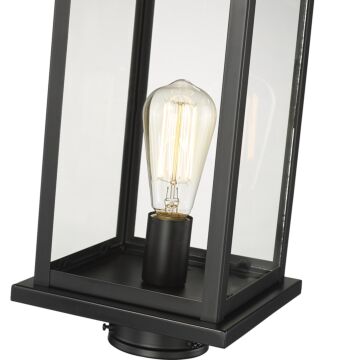 Bowton One Light Outdoor Post Lantern in Powder Coat Black by Millennium