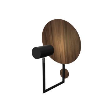 Dot 1-Light Wall Lamp in American Walnut