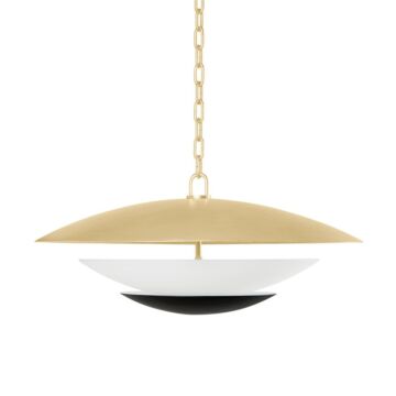Adara Four Light Chandelier in Vintage Gold Leaf And Soft Black by Corbett Lighting