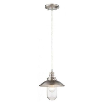 Downtown Edison One Light Mini Pendant in Brushed Nickel by MinkaLavery