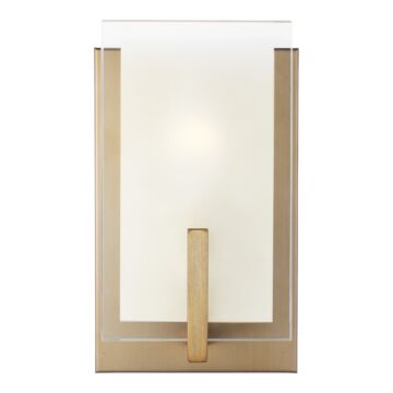 Syll One Light Wall   Bath Sconce in Satin Brass by Visual Comfort Studio