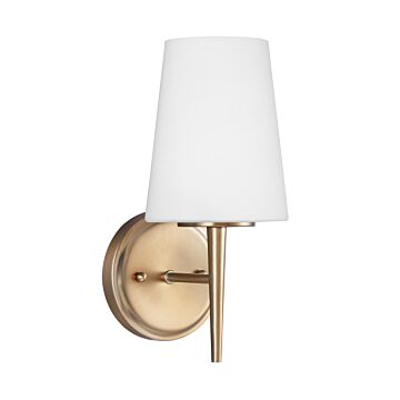 Driscoll 1-Light Bathroom Vanity Light Sconce in Satin Brass