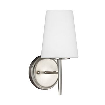 Driscoll 1-Light Bathroom Vanity Light Sconce in Brushed Nickel