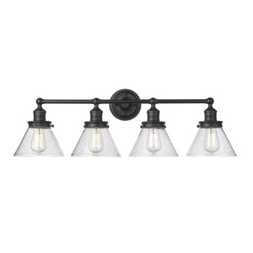 Eyden Four Light Vanity in Matte Black by Millennium