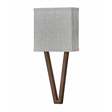 Hinkley Vector Heathered Gray Wall Sconce In Walnut