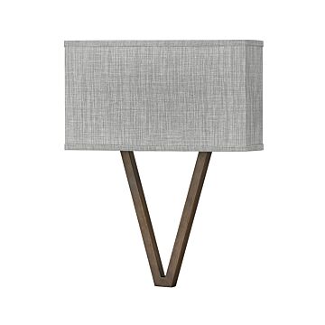 Hinkley Vector Heathered Gray Wall Sconce In Walnut