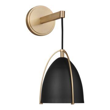 Norman One Light Wall   Bath Sconce in Satin Brass by Visual Comfort Studio
