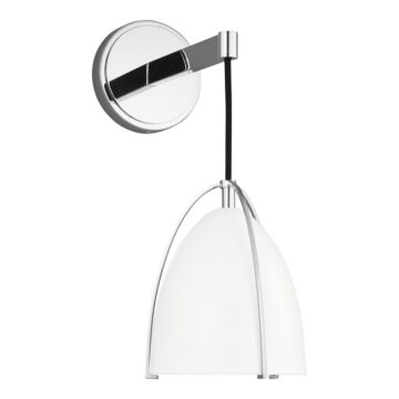 Norman One Light Wall   Bath Sconce in Chrome by Visual Comfort Studio