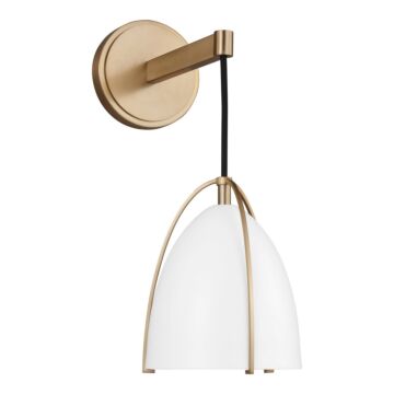 Norman One Light Wall   Bath Sconce in Satin Brass by Visual Comfort Studio