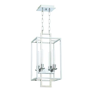 Cubic Four Light Foyer Pendant in Chrome by Craftmade