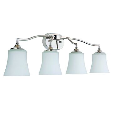 Craftmade Helena 4 Light 30 Inch Bathroom Vanity Light in Polished Nickel