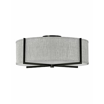 Hinkley Axis Heathered Gray 4-Light Semi-Flush Ceiling Light In Black