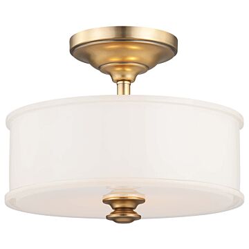 Harbour Point Two Light Semi Flush Mount in Liberty Gold by MinkaLavery