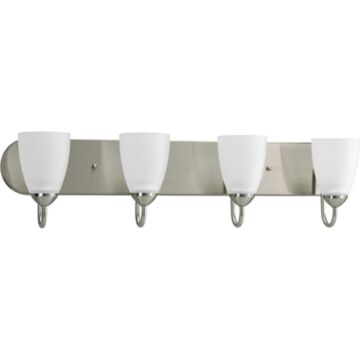 Gather 4-Light Bathroom Vanity Light in Brushed Nickel