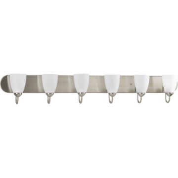 Gather 6-Light Bathroom Vanity Light in Brushed Nickel