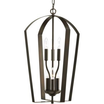 Gather 6-Light Foyer Pendant in Antique Bronze
