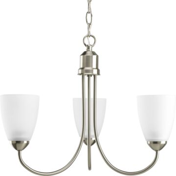 Gather 3-Light Chandelier in Brushed Nickel