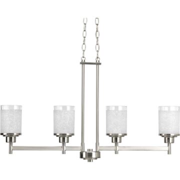 Alexa 4-Light Linear Chandelier in Brushed Nickel