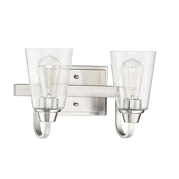 Grace Two Light Vanity in Brushed Polished Nickel by Craftmade