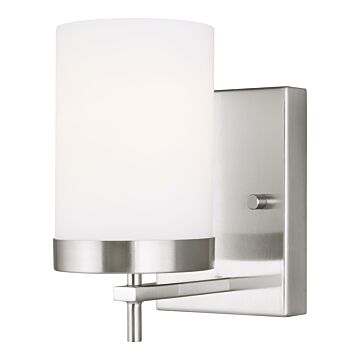 Zire One Light Wall   Bath Sconce in Brushed Nickel by Visual Comfort Studio