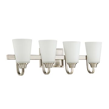 Grace Four Light Vanity in Brushed Polished Nickel by Craftmade