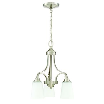 Craftmade Grace 3 Light Transitional Chandelier in Brushed Polished Nickel