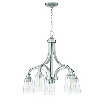 Grace Five Light Chandelier in Brushed Polished Nickel by Craftmade