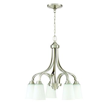 Grace Five Light Chandelier in Brushed Polished Nickel by Craftmade