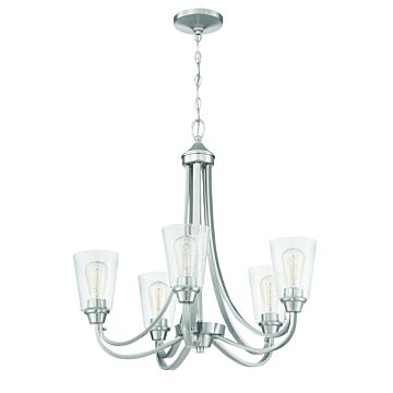 Grace Five Light Chandelier in Brushed Polished Nickel by Craftmade