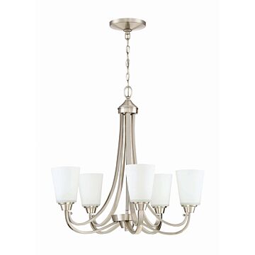 Grace Five Light Chandelier in Brushed Polished Nickel by Craftmade
