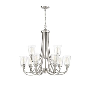 Grace Nine Light Chandelier in Brushed Polished Nickel by Craftmade