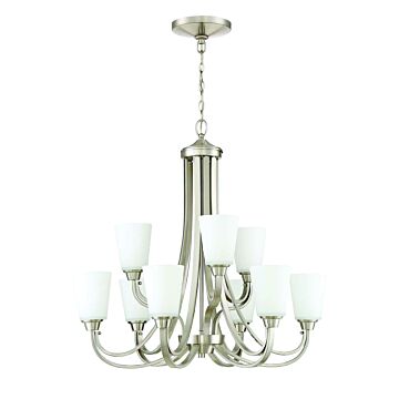Grace Nine Light Chandelier in Brushed Polished Nickel by Craftmade