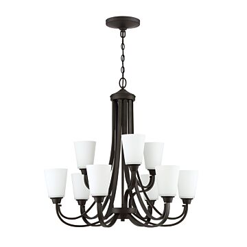 Craftmade Grace 9 Light Transitional Chandelier in Espresso