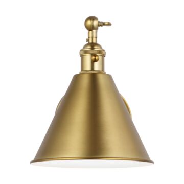 Salem One Light Wall Sconce in Satin Brass by Visual Comfort Studio