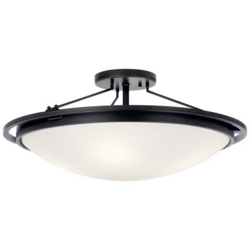No Family Four Light Semi Flush Mount in Black by Kichler
