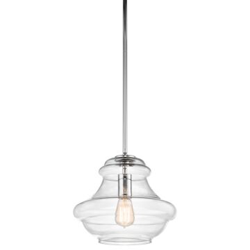 Everly One Light Pendant in Chrome by Kichler