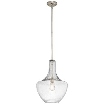 Everly One Light Pendant in Brushed Nickel by Kichler