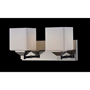 Quube Bathroom Vanity Light in Chrome by Z-Lite