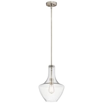 Everly One Light Pendant in Brushed Nickel by Kichler