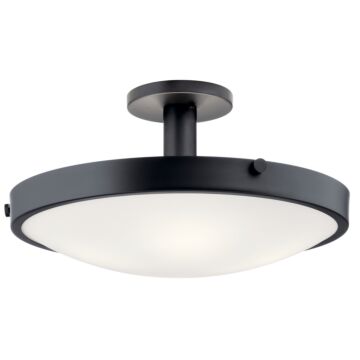 Lytham Four Light Semi Flush Mount in Black by Kichler