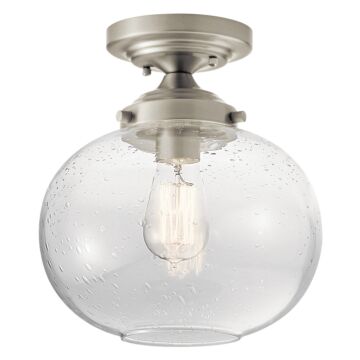 Avery One Light Semi Flush Mount in Brushed Nickel by Kichler