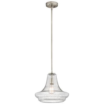 Everly One Light Pendant in Brushed Nickel by Kichler