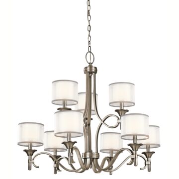 Lacey Nine Light Chandelier in Antique Pewter by Kichler